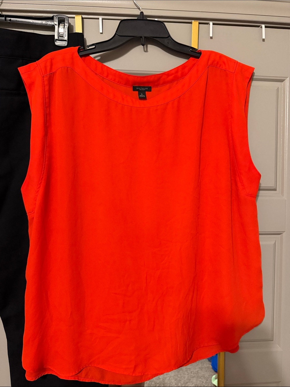 Ann Taylor Factory Bright Orange Sleeveless Shell Top